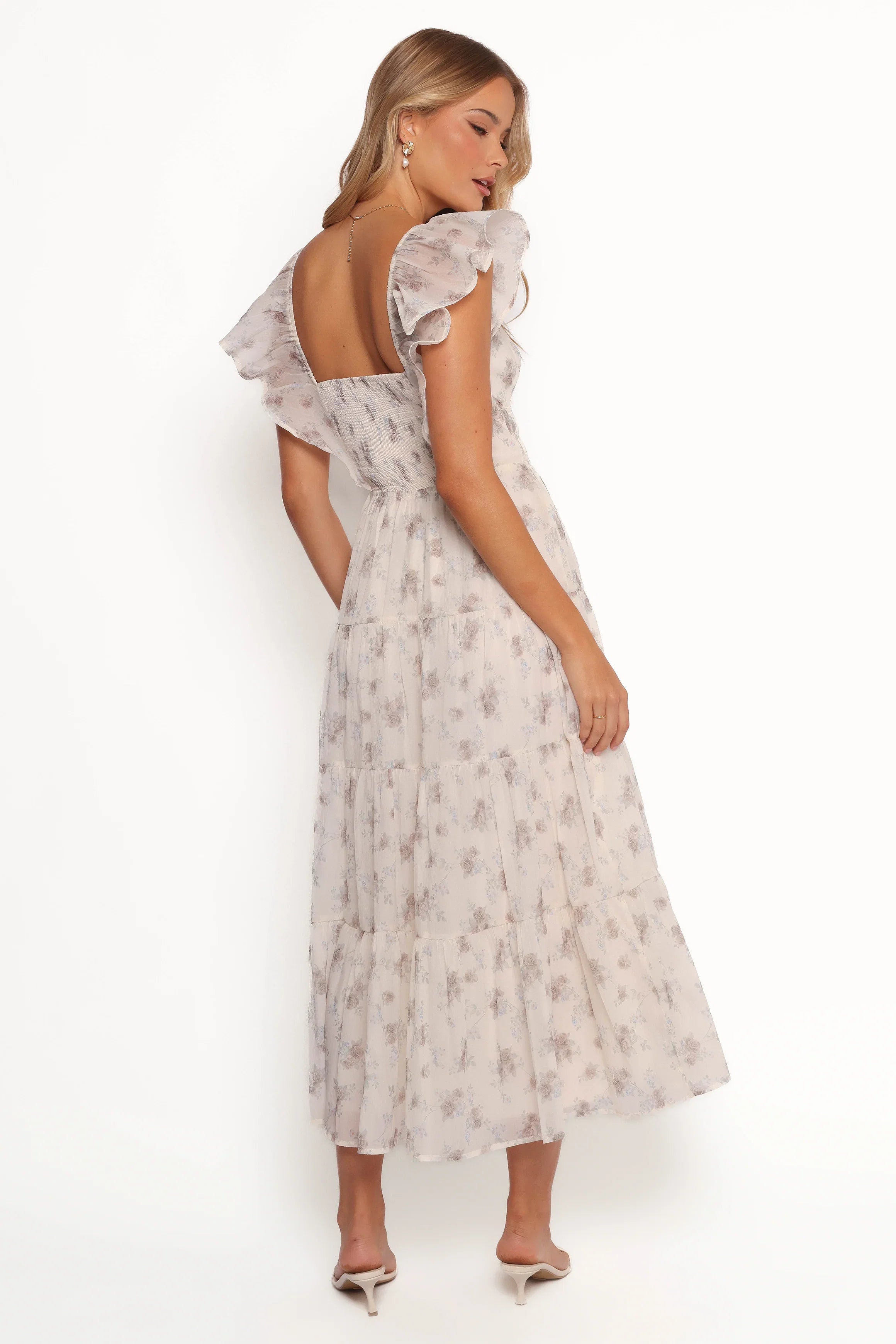 Talia Maxi Dress Cream Multi Floral