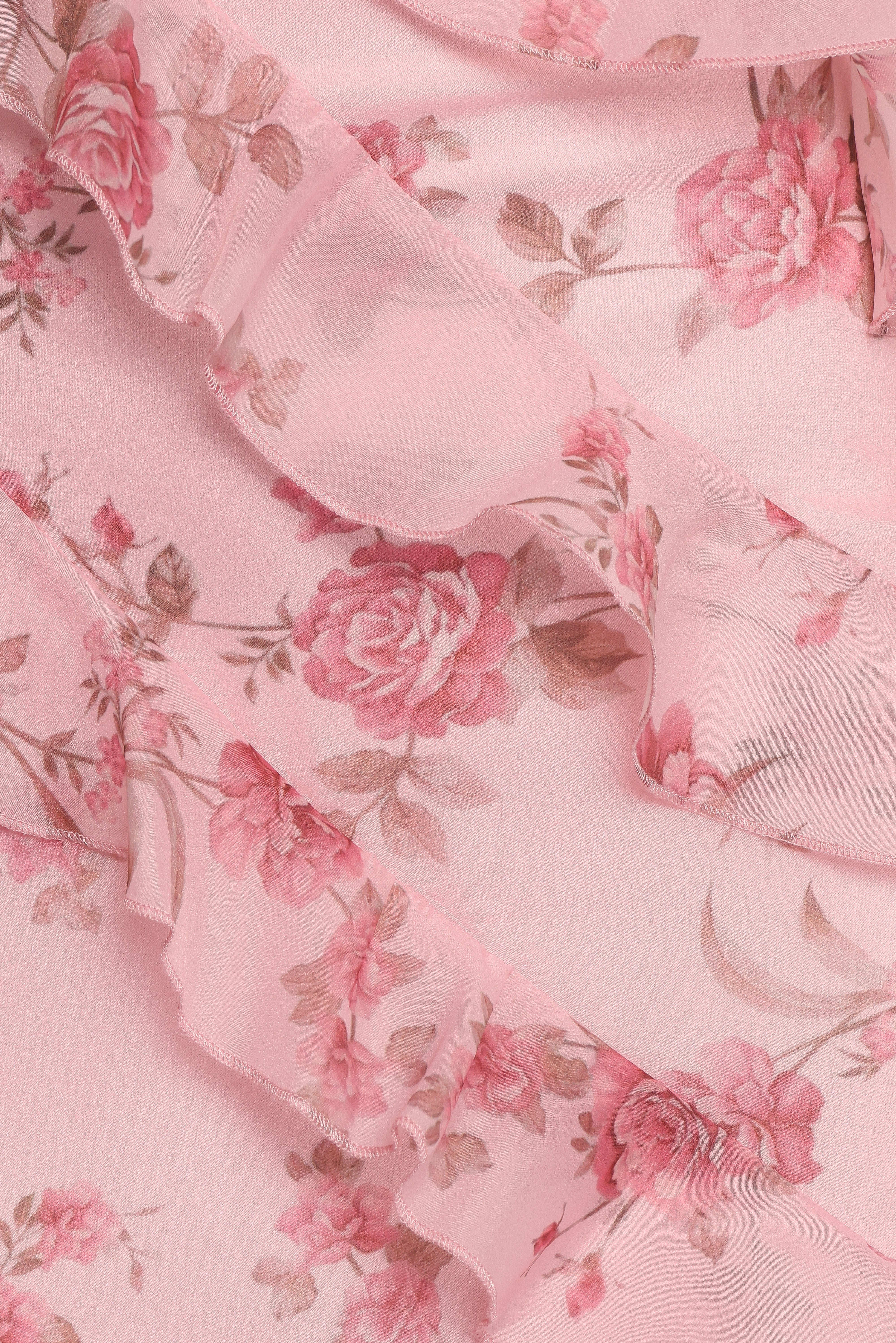 Ciao Ruffles Maxi Dress Pink Floral