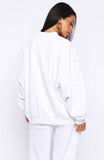 On My Own Terms Oversized Drop Shoulder Sweater Grey Marle