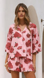 Luna Button Up Shirt Dahlia Rouge
