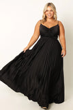 Naira Pleated Maxi Dress Black