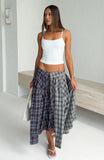 At First Light Button Up Shirt Blue Grey Check