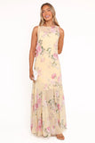 Keani Maxi Dress Yellow Floral