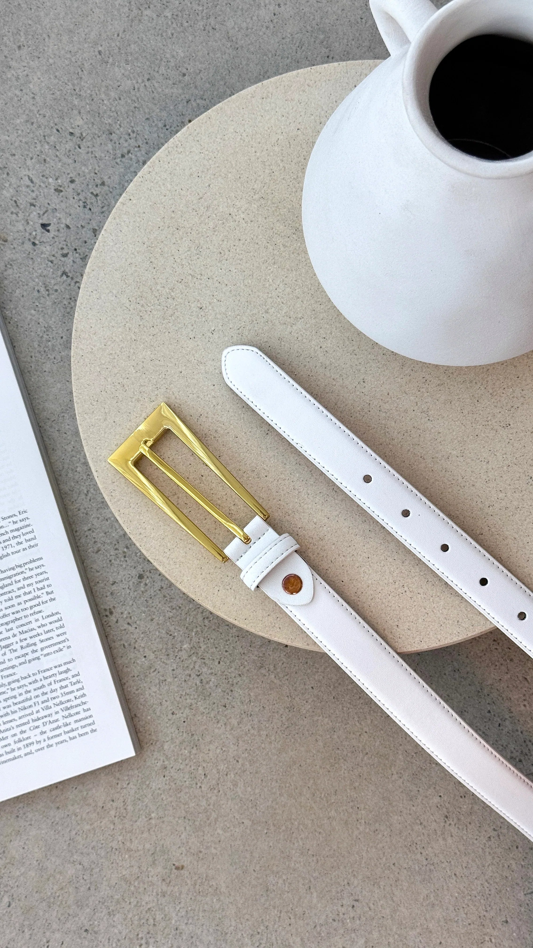 Stacey Belt Chalk Gold