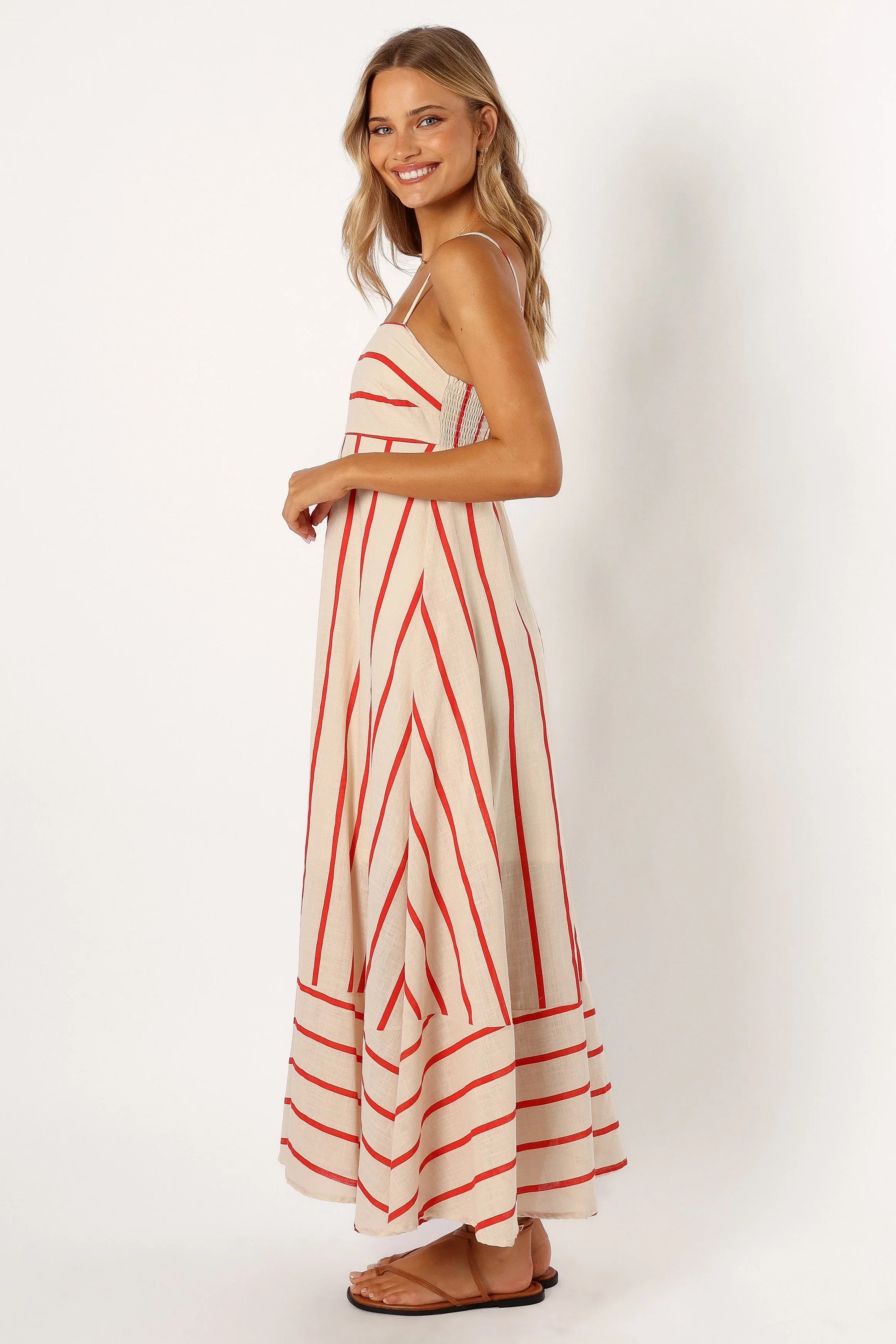 Brea Maxi Dress Cream Stripe