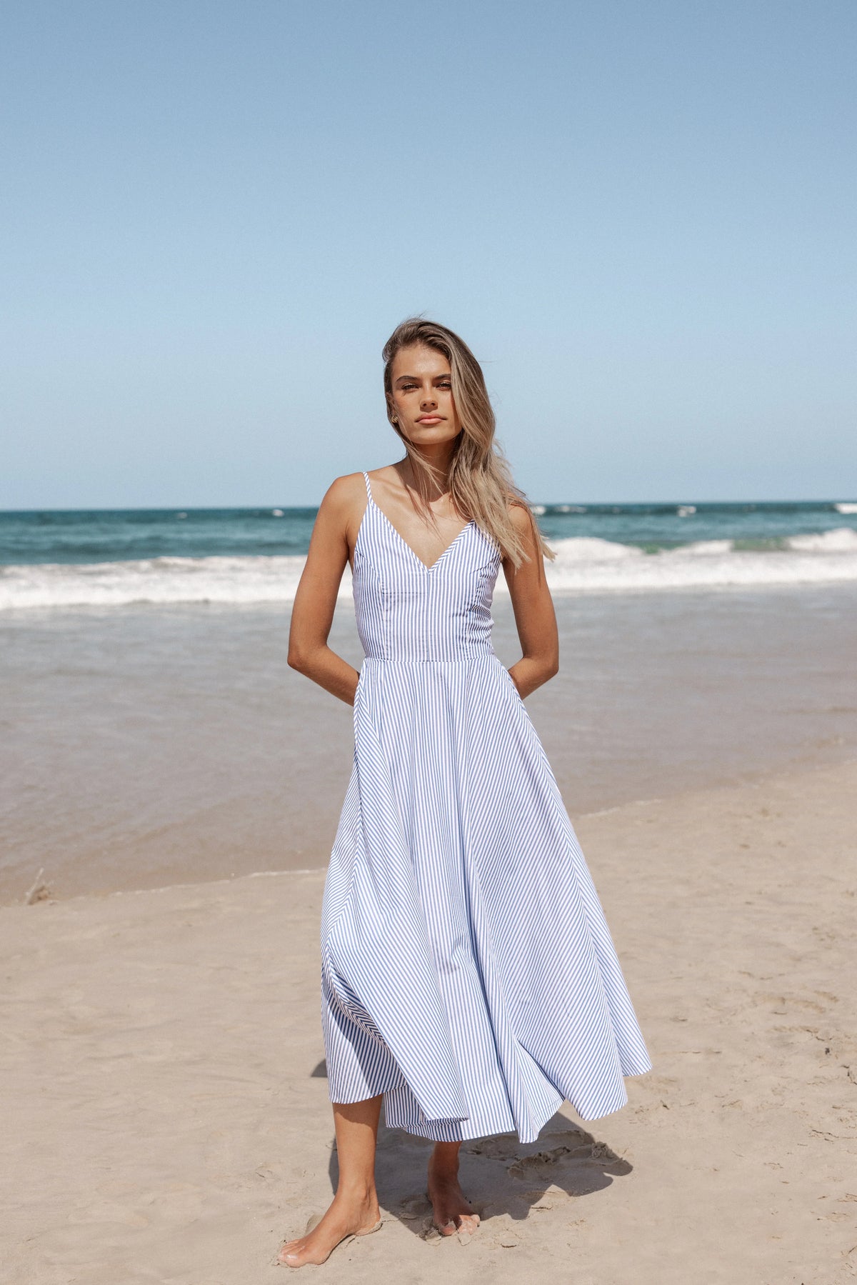Romilly Strappy Maxi Dress Light Blue