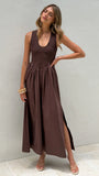 Amira Maxi Dress Chocolate
