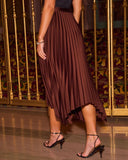 Ardine Pleated High Low Skirt