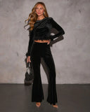 Veyda Velvet Fur Trim Top