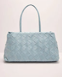 Christy Woven Vegan Leather Tote