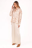 Valia Wide Leg Pant Cream