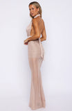Runway Ready Glitter Maxi Skirt Rose
