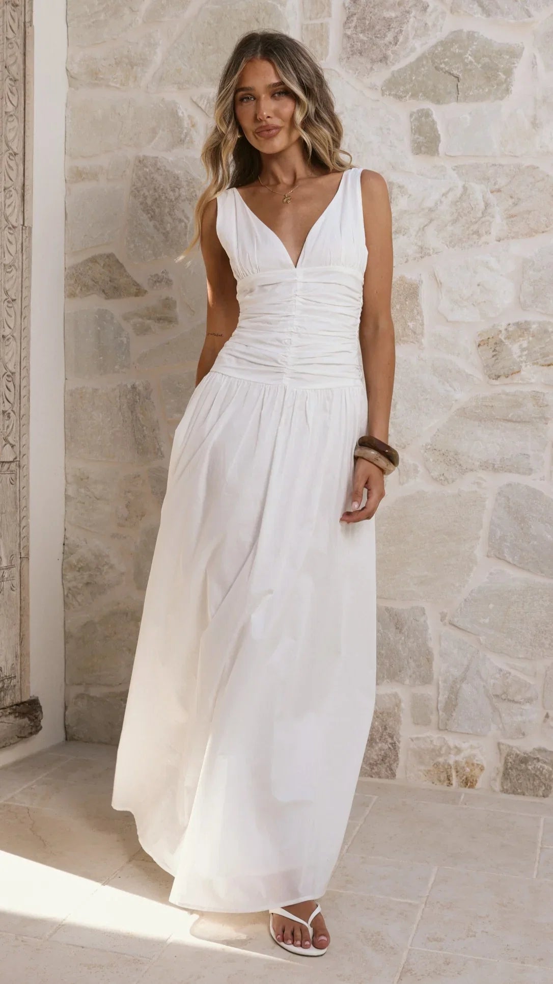 Sanya Maxi Dress White