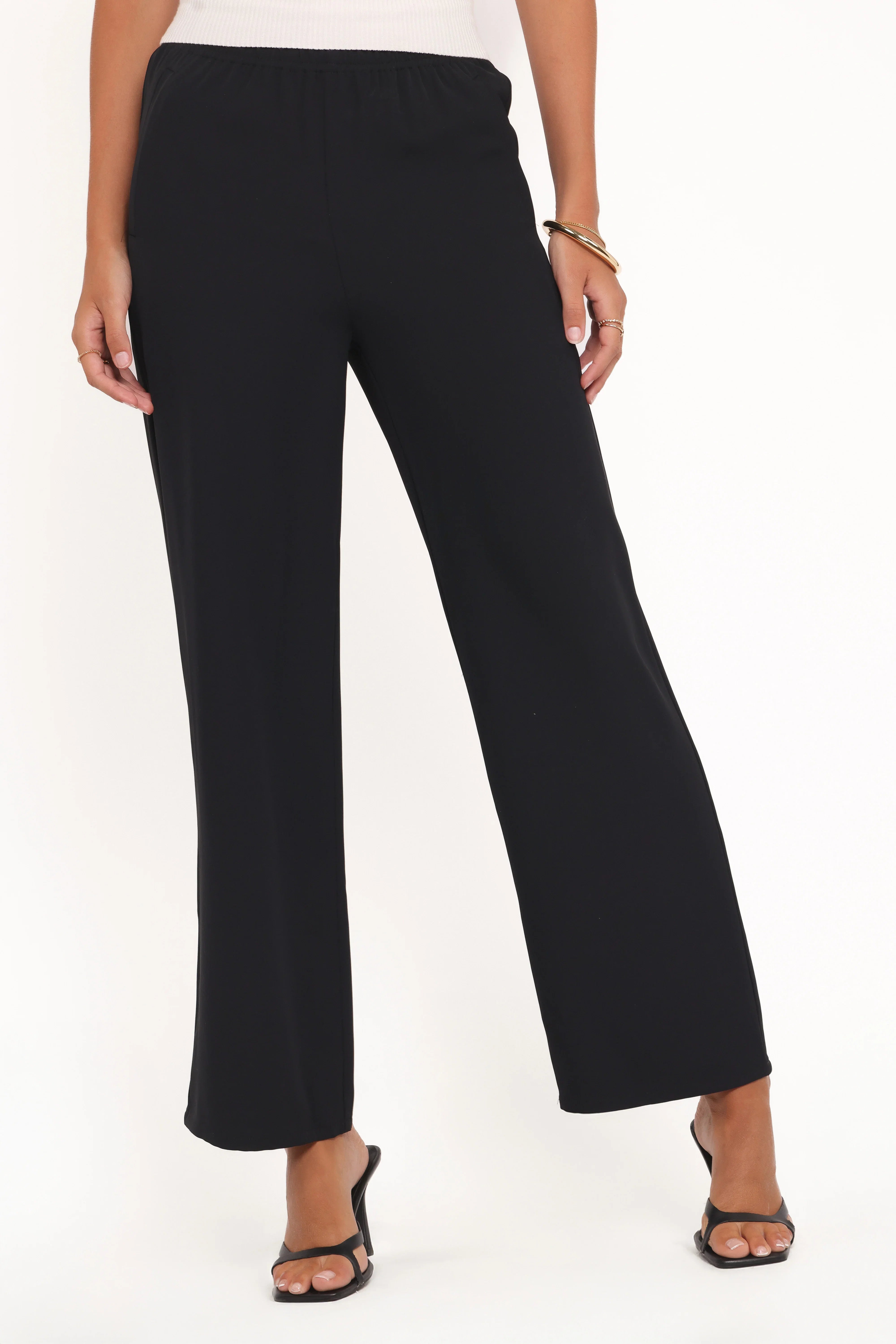 Clark Crepe Wide Leg Pant Black