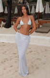 Luminous Maxi Skirt Cream Choc Stripe