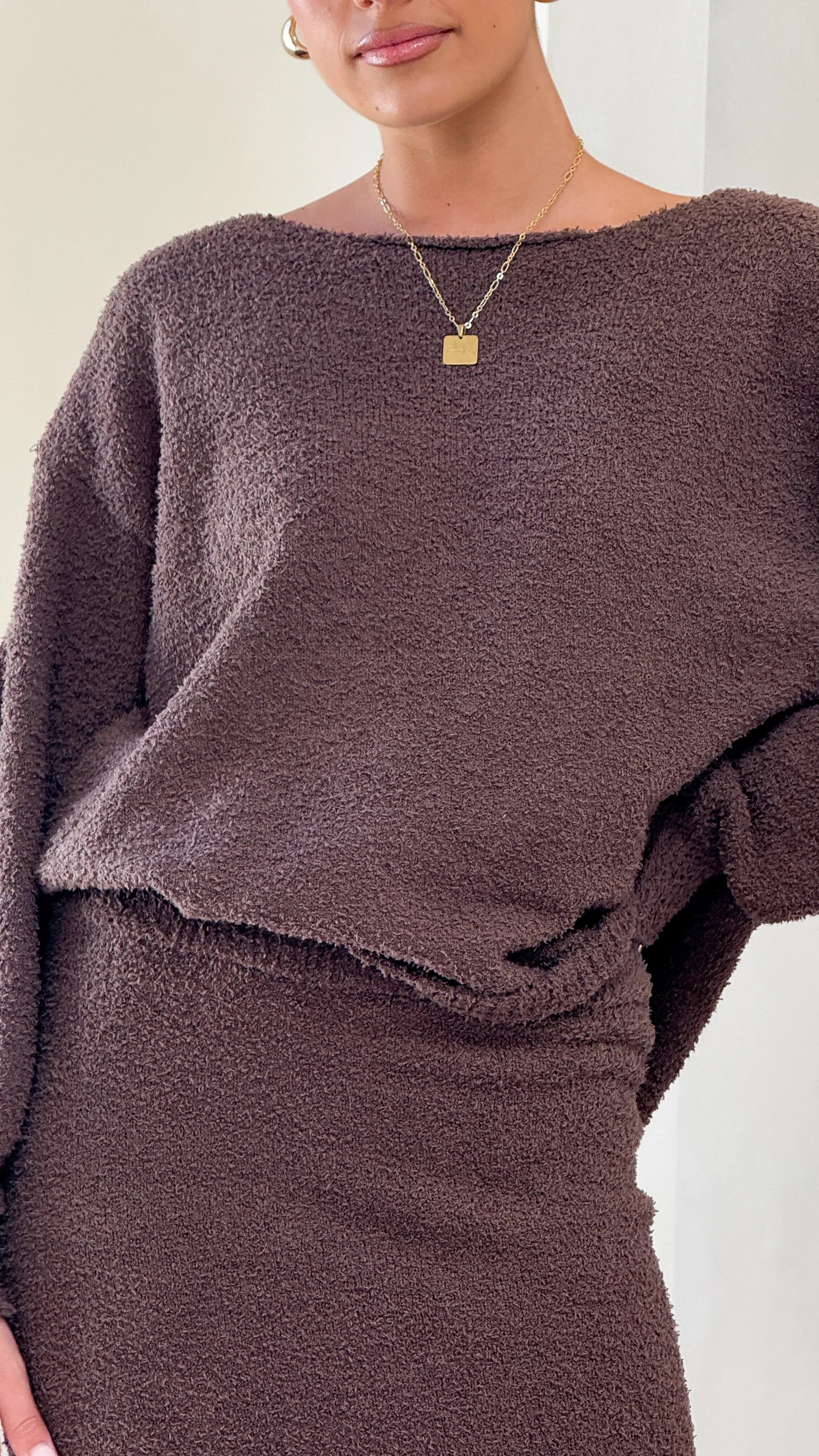 Cohen Knit Jumper Chocolate