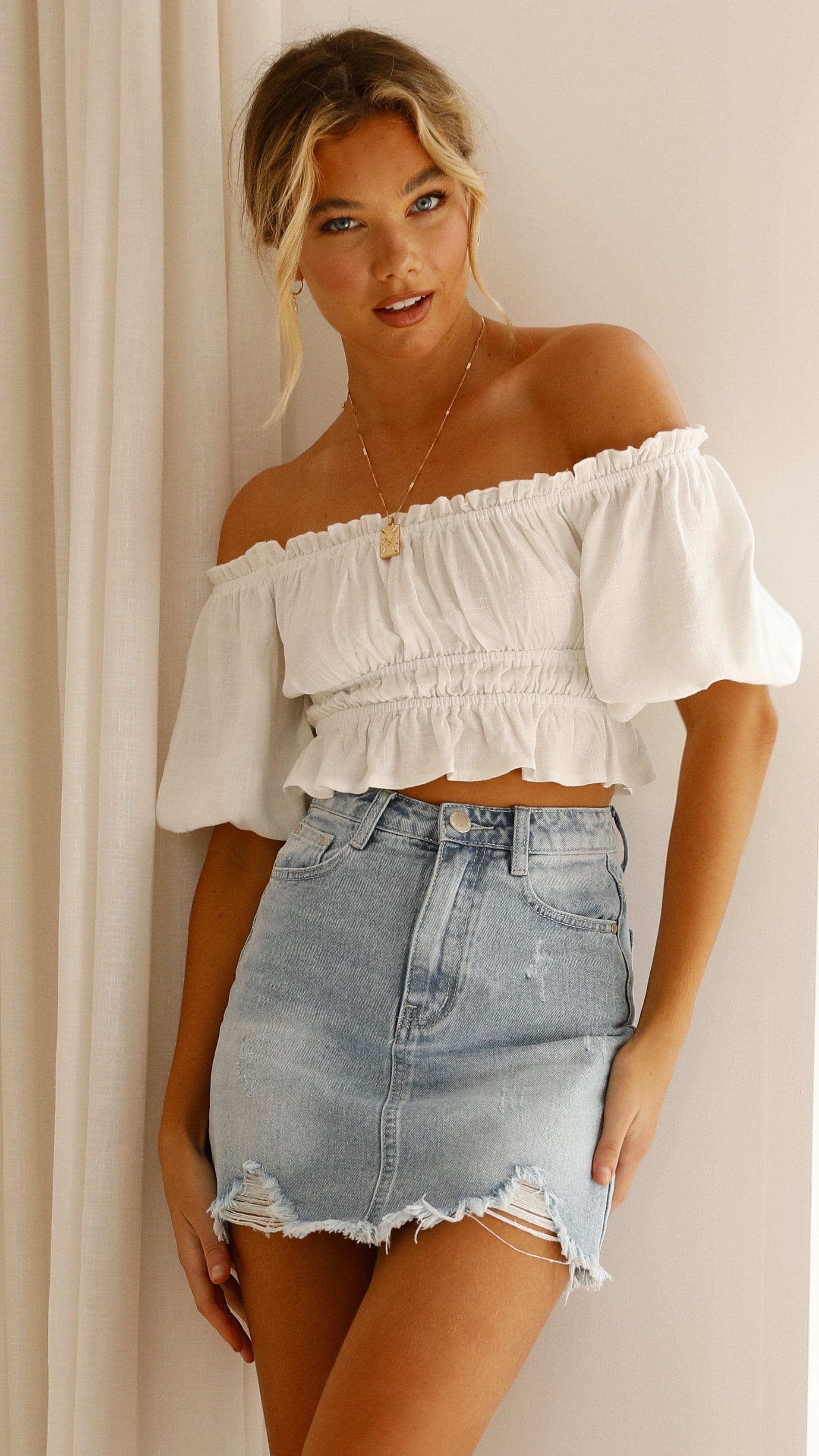 Tammy Mini Skirt Light Denim