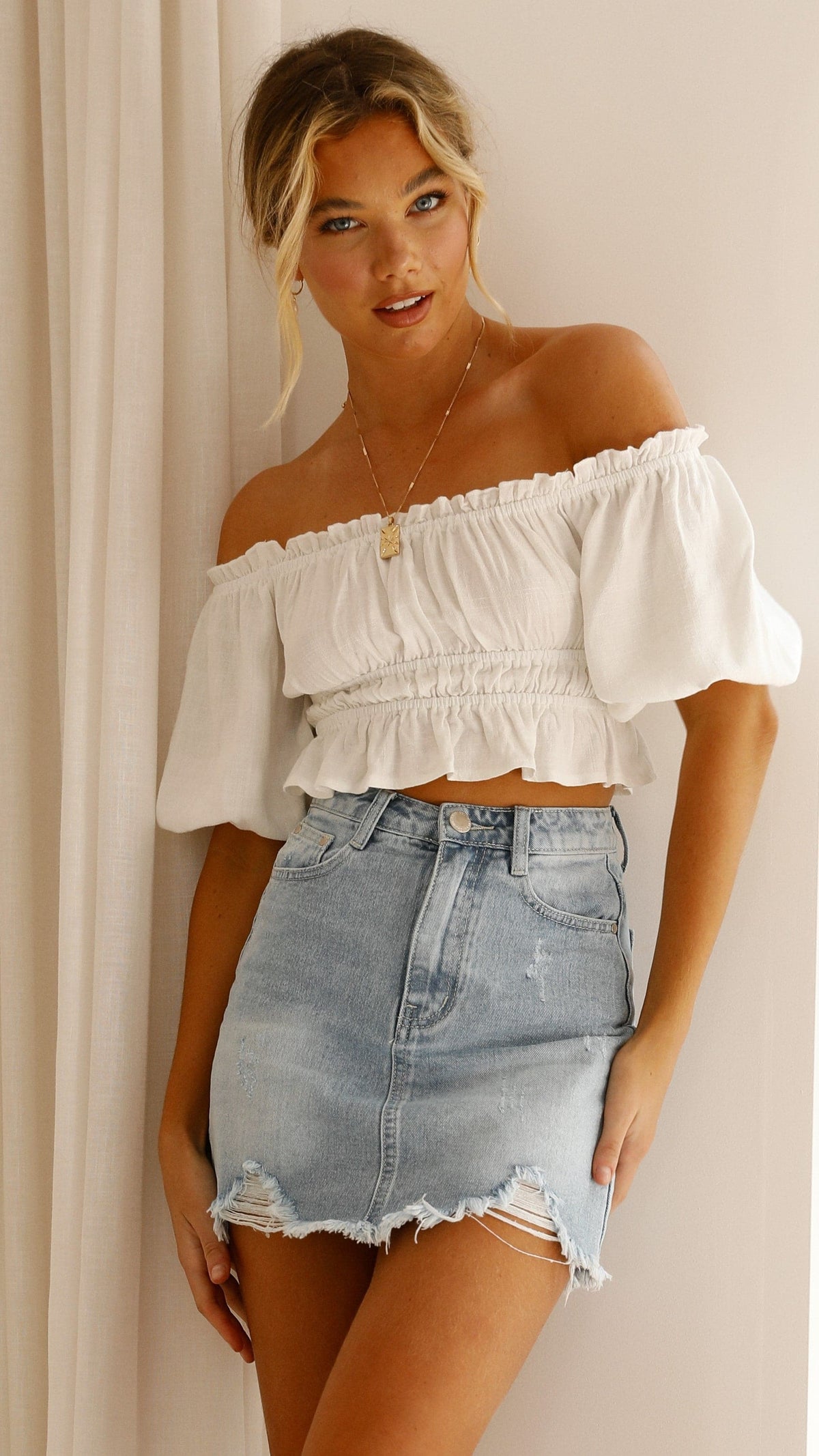 Tammy Mini Skirt Light Denim