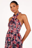 Lennon Halterneck Maxi Dress Navy Floral