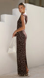 Lilani Maxi Dress Chocolate White Polka Dot
