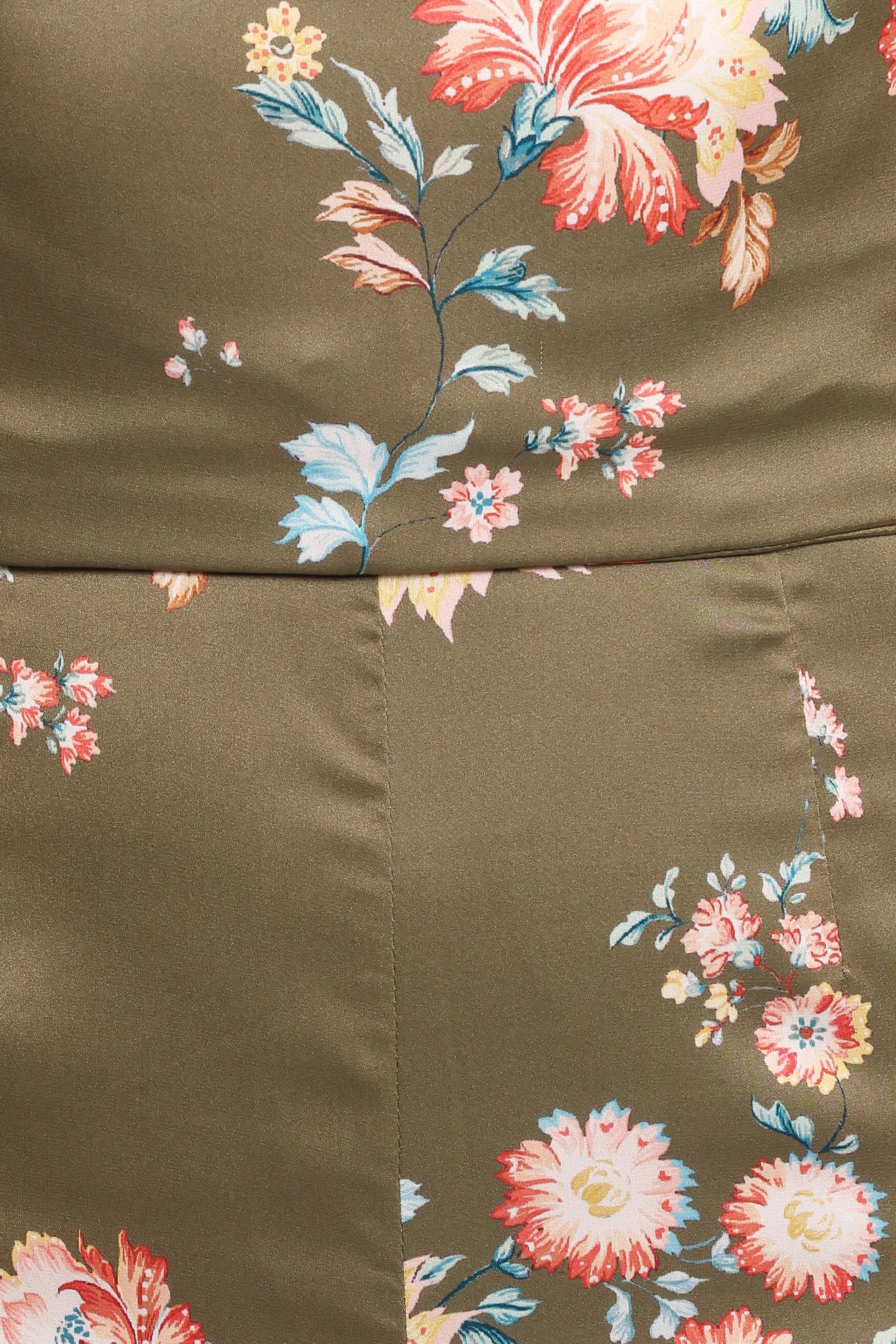 Holly Halterneck Jumpsuit Olive Floral