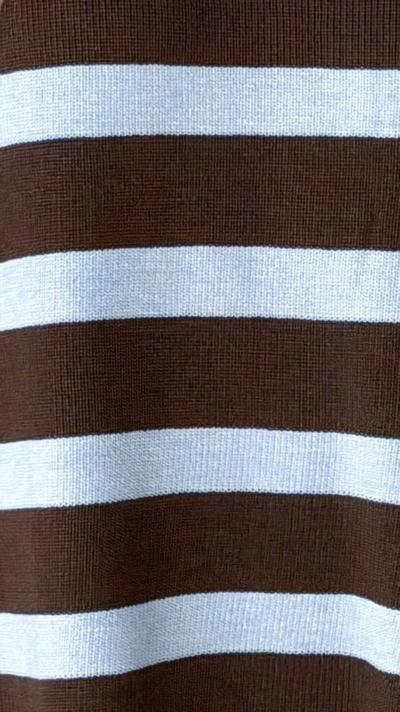 Jaeden Long Sleeve Top Shorts Set Blue Chocolate Stripe