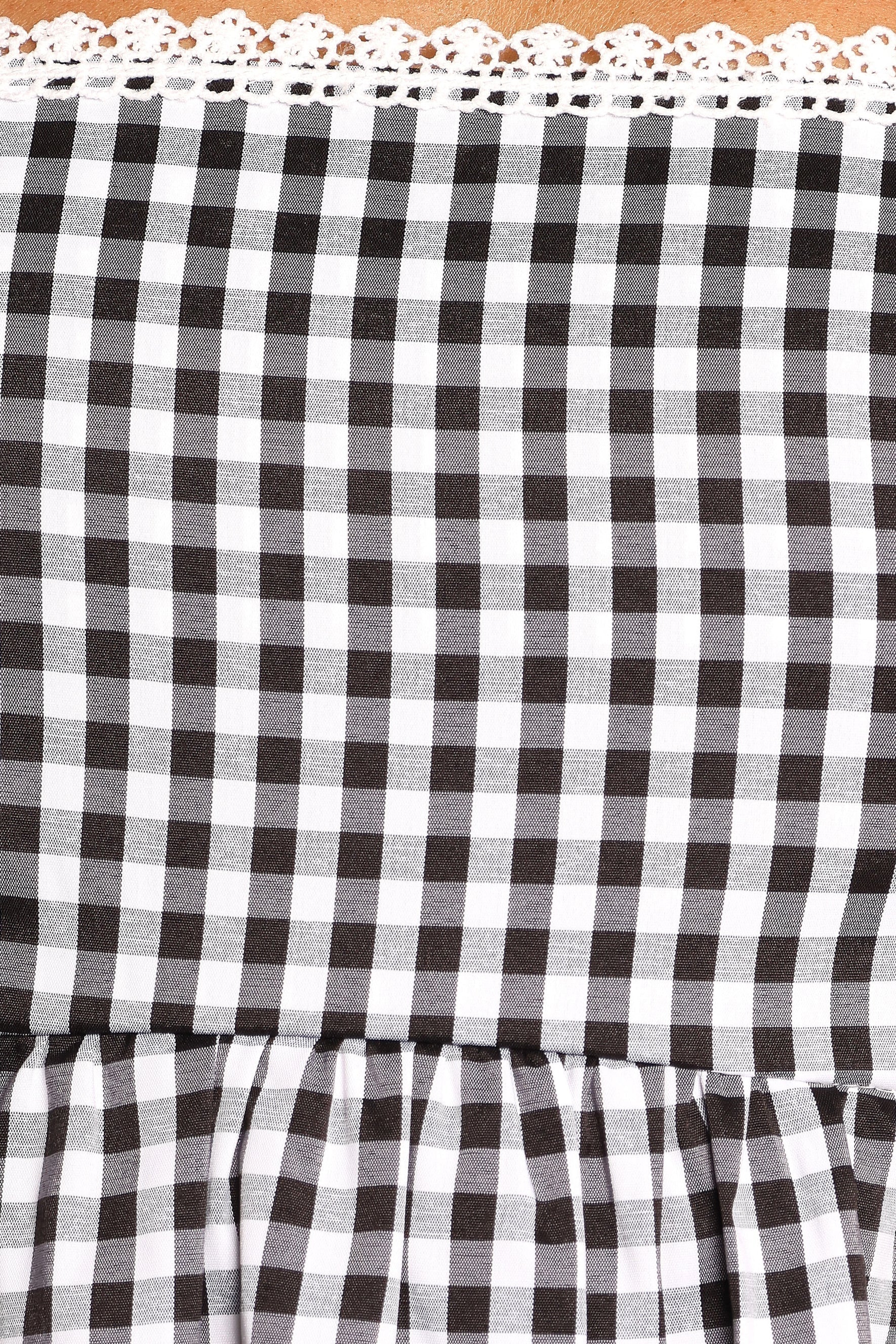 Isadora Top Black Gingham