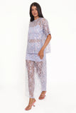 Yonder Sheer Panel Lace Maxi Skirt Purple