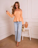 Flowy Moment Off The Shoulder Peplum Top