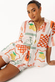 Piccolo Short Set White Orange