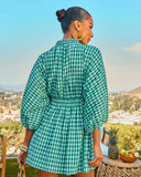 Alyasia Gingham Print Mini Dress
