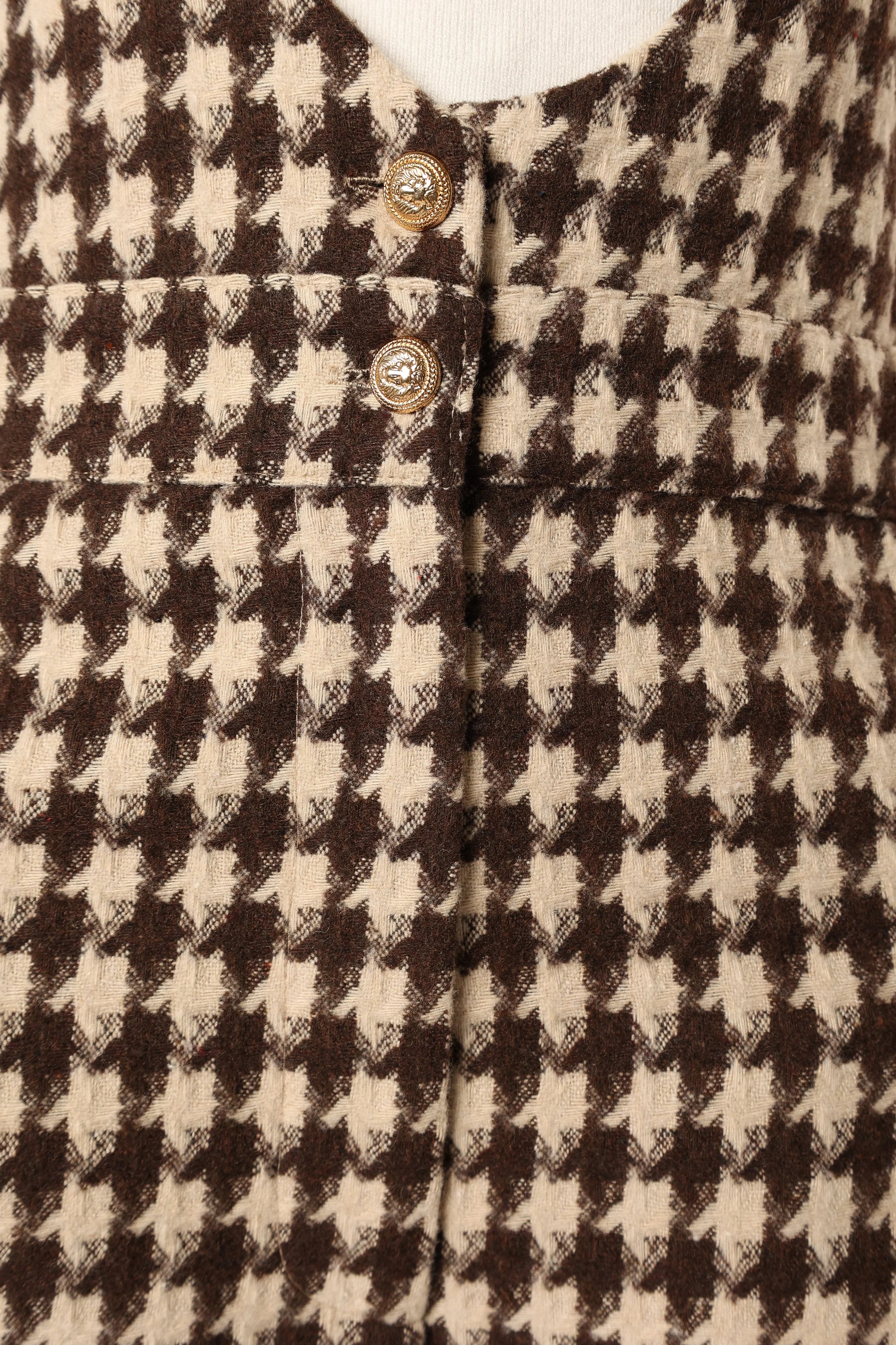 Jackson Jumpsuit Tan Houndstooth