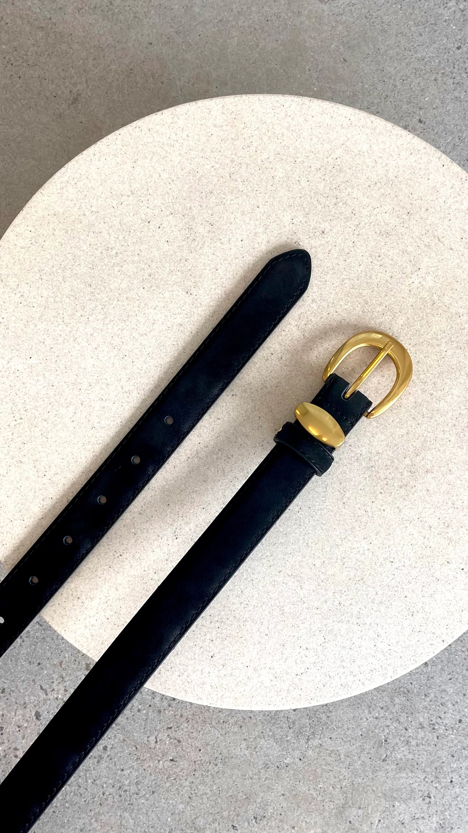 Maya Leather Belt Black