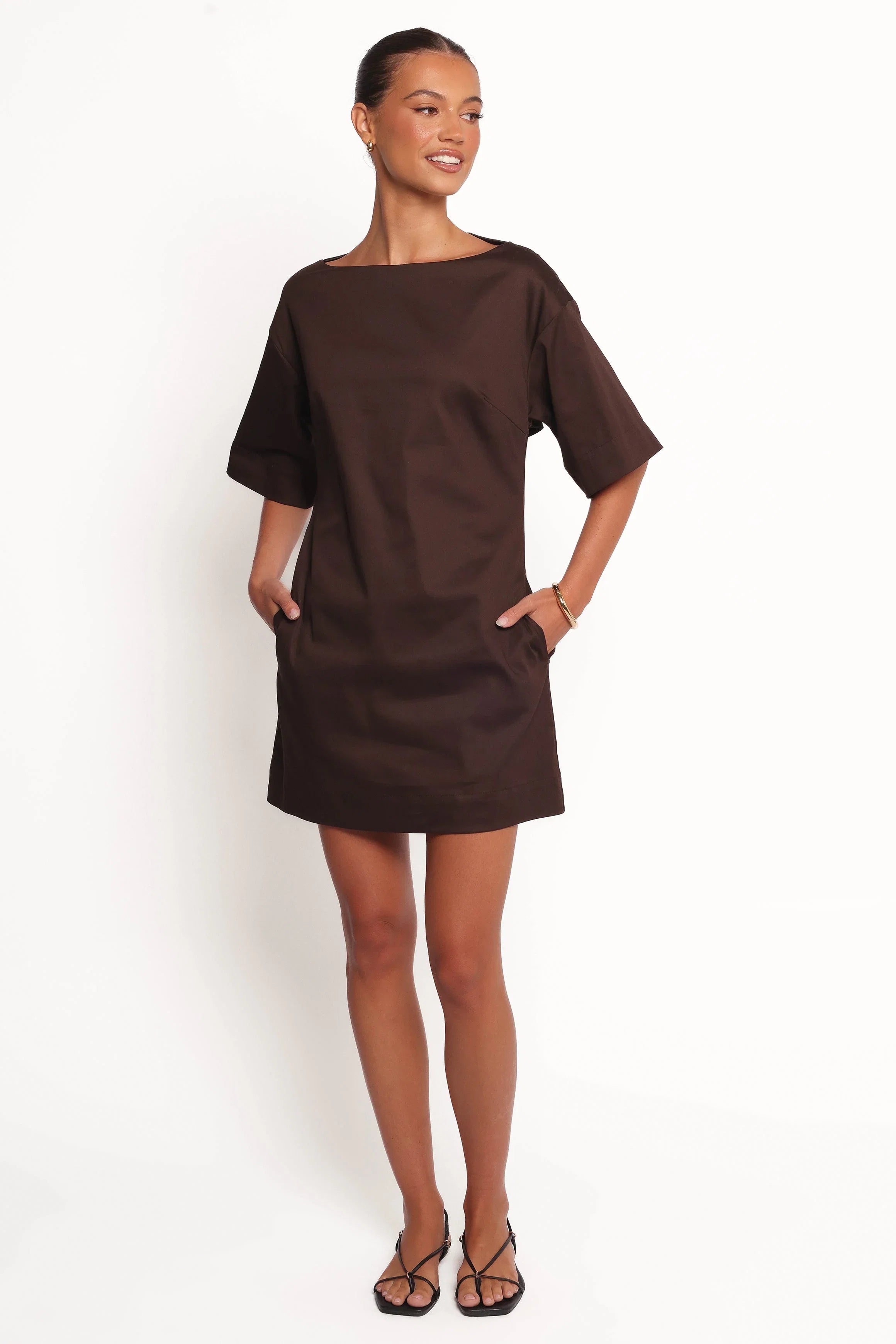 Thorne Mini Dress Chocolate