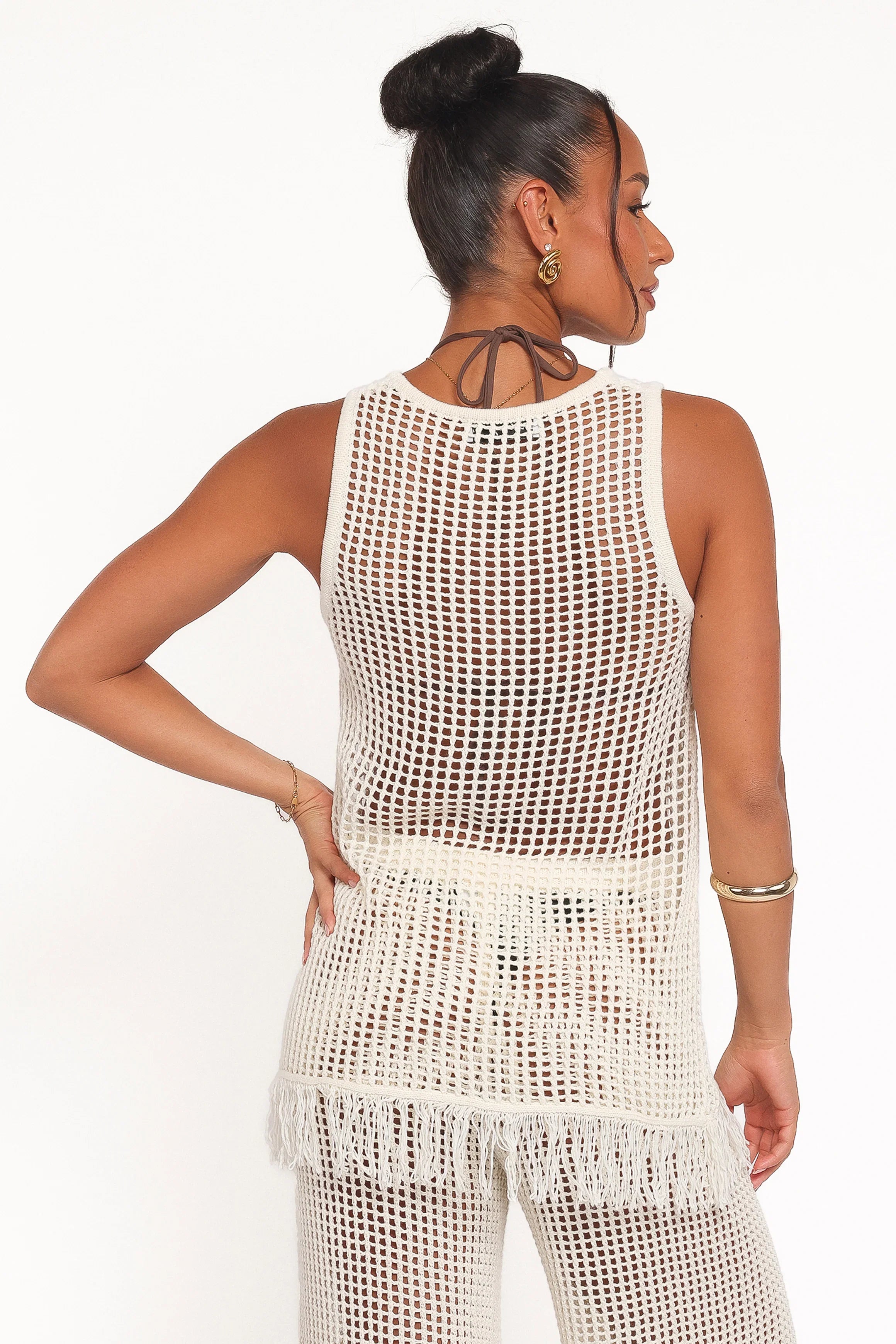 Lorna Knitted Top Off White