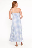 Menora Maxi Dress Blue Gingham