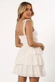 Celeste Ruffle Mini Dress White