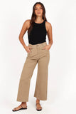 Parson Wide Leg Pant Taupe