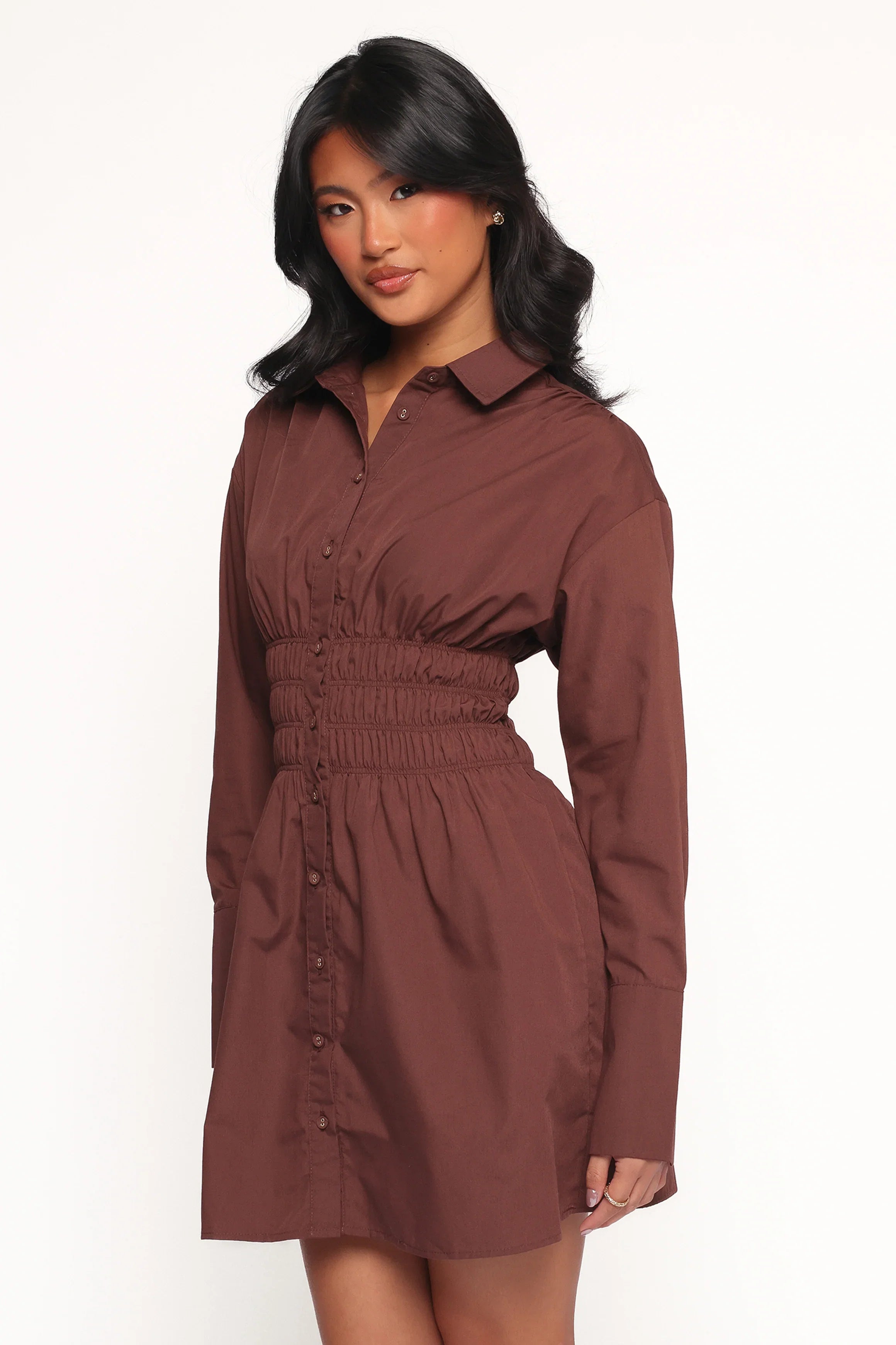 Wallace Mini Dress Chocolate