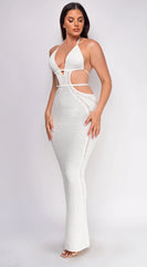 Espanola Crochet Maxi Dress Beige