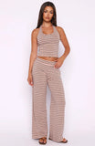 Looking Back Wide Leg Pants Pink Stripe
