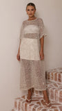 Zinnia Sequins Maxi Dress Beige