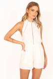 Nelda Halter Romper White