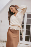 Abbey Ballet Wrap Cardigan Cream