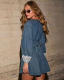 Santory Fit And Flare Mini Denim Dress