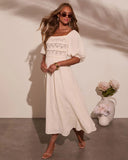Mystic Dawn Peasant Maxi Dress