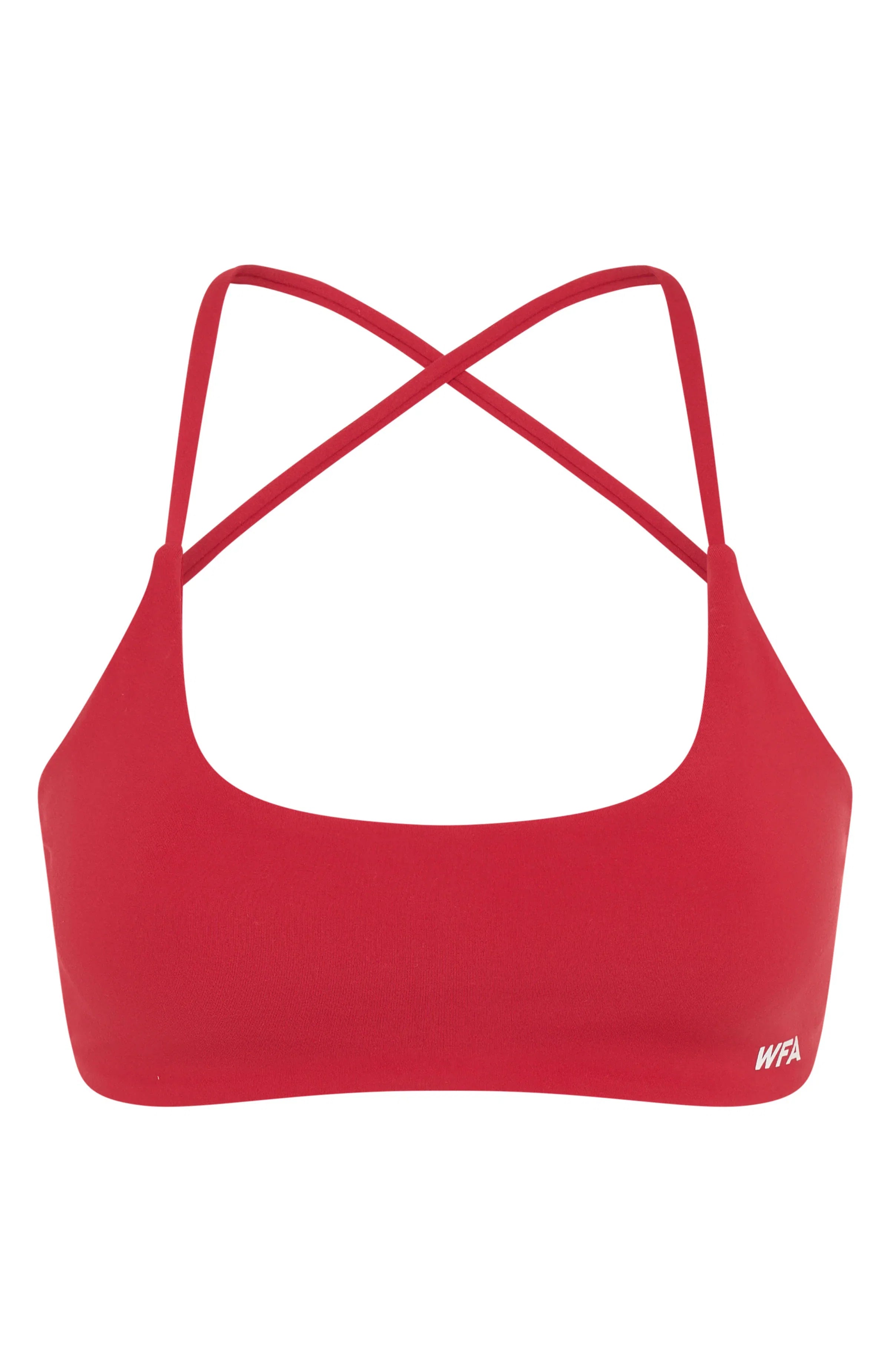Shes Healthy Sports Crop Cherry Red