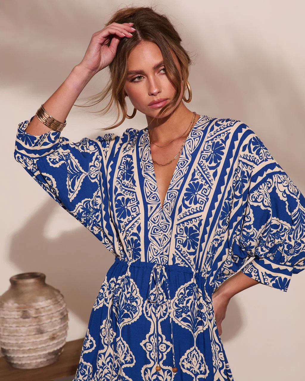 Riviera Radiant Abstract Print Mini Dress