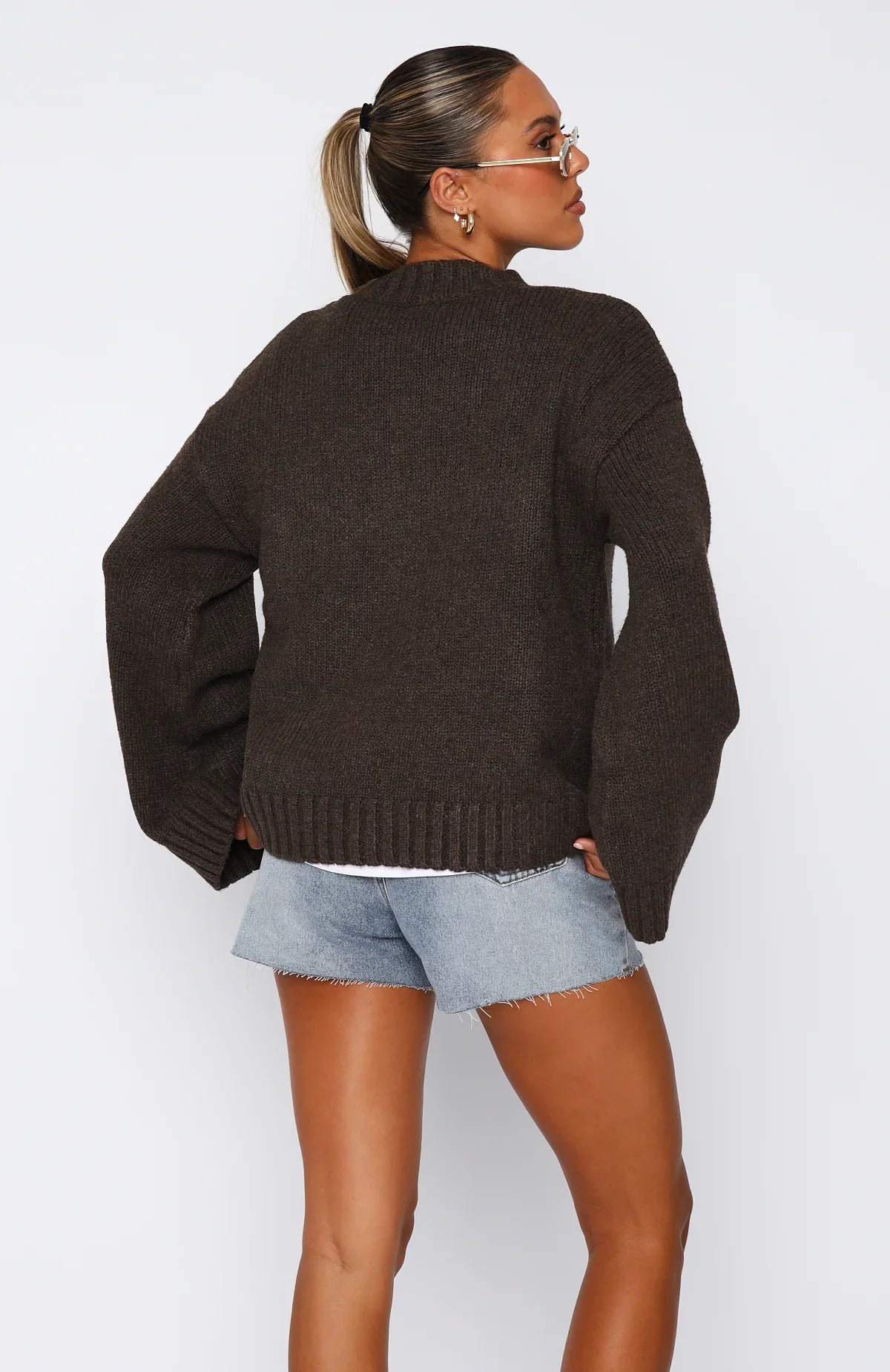 Winters Chill Knit Sweater Chocolate
