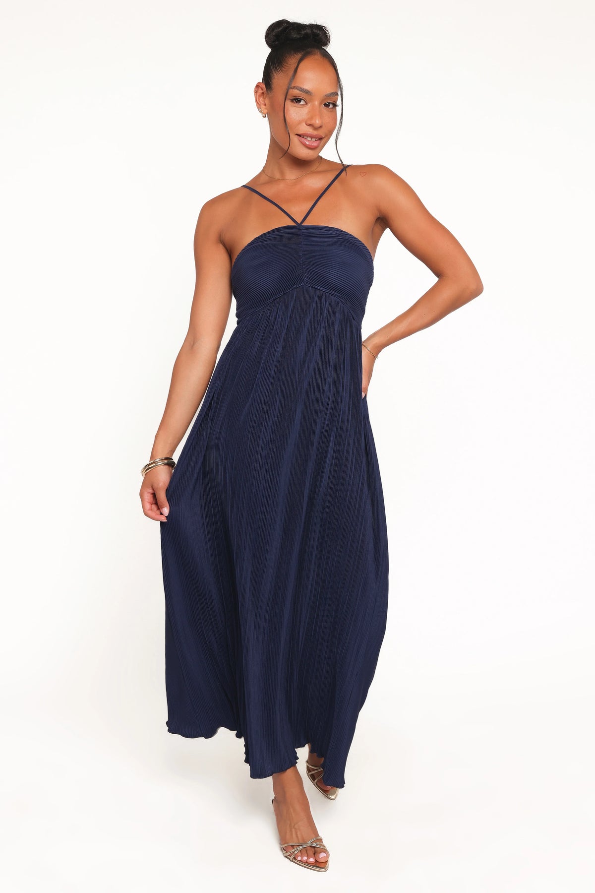 Polly Halterneck Maxi Dress Navy